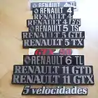 anagramas renault(10 euros unidad.Los 2 primeros 12 euros unidad so de metal)