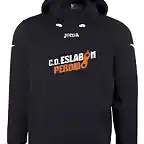 12 Sudadera negra capucha frente