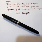 Pluma entera y texto
