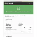 SiteGround Sales Receipt