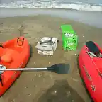 kayak en la costa