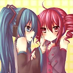 Konachan.com - 64255 2girls blush hatsune_miku kasane_teto twintails utau vocaloid