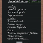 tabla del menu del dia