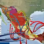 mapa del narcotrafico en mexico