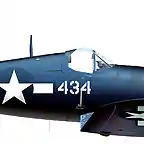 154. F4U-1C Corsair BuNo.82434 No.434 flown by Lt CL Vassey of VMF-441, Okinawa, April 1945