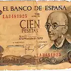 Cien pesetas