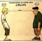 comunicaci?n visiual entre chicos