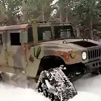 Hummer customizado para circular por la nieve