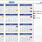 CALENDARIO 2014