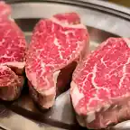 3 filetes de carne de ternera de Kobe