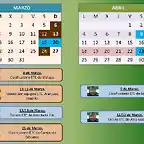 Calendario marzo-abril