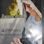 El cartel de la Virgen de los Dolores herradura