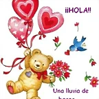 Besos.Oso y globos