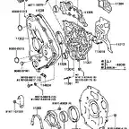 Timing gear cover rear end plate