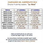 Calendario Le-Mans