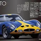 Fujimi Ferrari 250 GTO - blau i groc b