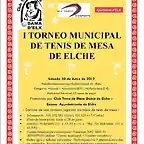 Cartel I Torneo Municipal de Elche