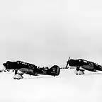 Two Romanian PZL 23s  in a winter at Stalingrad