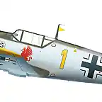 21. Bf 109E-4 'Yellow l' flown by Oberleutnant Gerhard Schopfel, Staffelkapitan of 9.JG 26 'Schlageter', August 1940