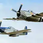 Dos cazas excelentes. P-47 y P-51