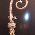 baculo, hacia 1175-1198, taller de Silos, museo de la abadia benedictina