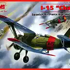 ICM - Polikarpov I-15-Chato - 1-72