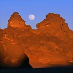 Full Moon Rising Over the Acacus Mountains, Awbari, Libya