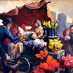 Hinsberger. mercado de flores