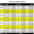 HORARIOS SABADO MA?ANA