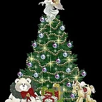arbol adornado con angel