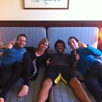 Hugo con Pau, Juanxi y Ana