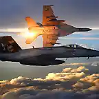 Dos FA-18 Super Hornets de patrulla en Afghanistan el 15 de diciembre de 2008