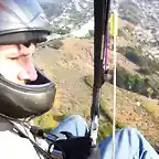 volandoen parapente,  en Chile -Valdivia.