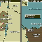 Dos mapas guerra de los seis dias