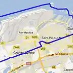 Mapa Dunkerke