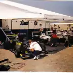 1989 Jewson Superprix Knockhill- Team Bowman F3 P. Adams-foreground- R Wilson D. Brabham J Estupuan