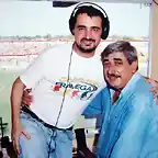 Fabin junto a Oscar en un partido de 1999