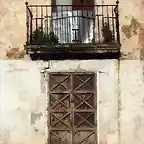 farmacia, puerta y balcn