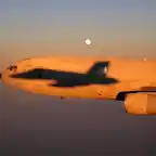 Sombra de un F-15 sobre un KC-10