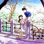 Detective Conan - Ran y Shinichi en un parque de New York