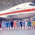 The very first Boeing 747 is unveiled to the public for the first time in 1968.