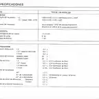 Especificaciones(capacidades)