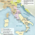 Mapa guerra en Italia.