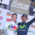 La_Fl?che_Wallonne_2015_winner_Anna_Van_Der_Breggen_and_Alejandro_Valverde