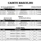 CALENDARIO CADETE MASCULINO