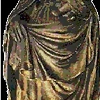 Virgen del Pilar si manto ni columna