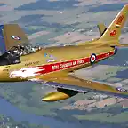 Golden Hawks de la Royal Canadian Air Force con un North American F-86A Sabre
