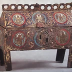 arqueta relicario, segundo tercio del siglo XIII,Limoges. Museo de la catedral de Orense