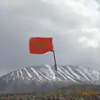 bandera y nieve