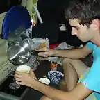 Haciendo unas sopitas en el camping